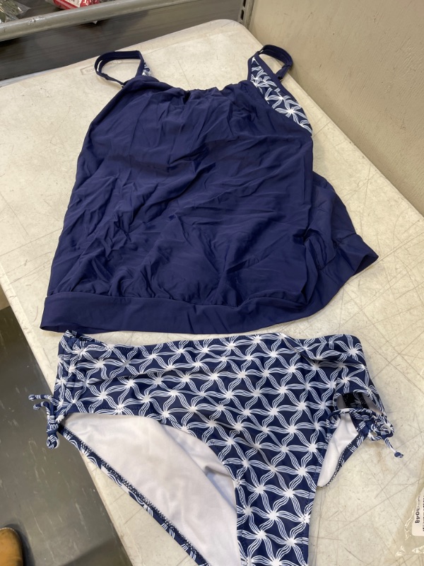 Photo 1 of 2 PC NAVY TANKINI, SIZE XL