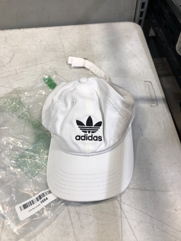 Photo 2 of adidas Originals Women's Relaxed Plus Adjustable Strapback Cap One Size White/Black