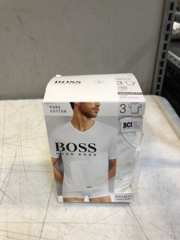 Photo 2 of BOSS Men's Underwear, Cotton 3 Pack  V Neck Undershirts