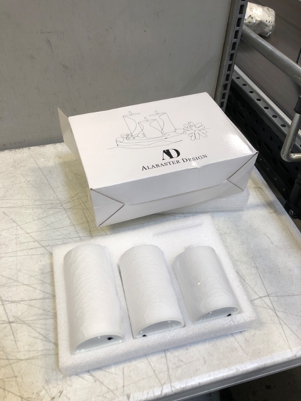 Photo 1 of 3 PC FAKE WHITE CANDLES 