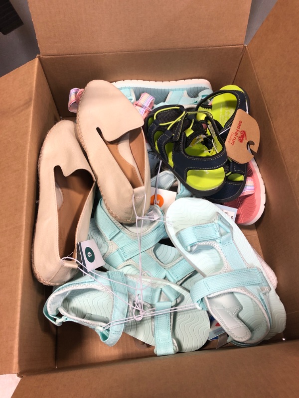 Photo 1 of 9Pcs box of shoes all different sizes