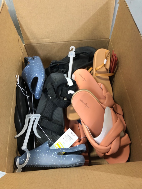 Photo 1 of 9Pcs box of shoes all different sizes