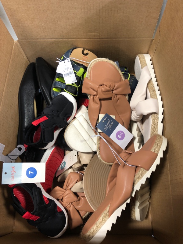 Photo 1 of 9Pcs box of shoes all different sizes