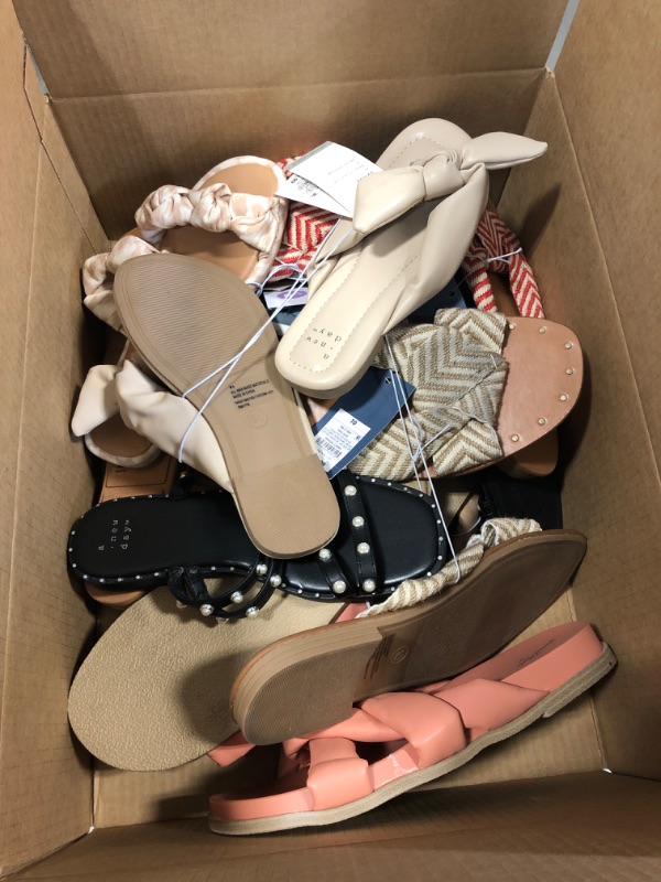 Photo 1 of 9Pcs box of shoes all different sizes