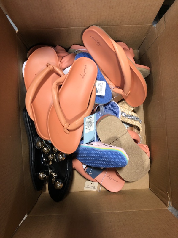 Photo 1 of 9Pcs box of shoes all different sizes