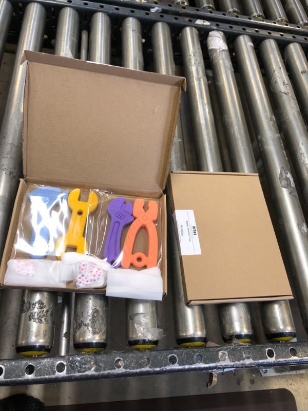 Photo 1 of Haili Baby Teething Toys for 0-6 Months 6-12 Months, Freezer BPA Free Silicone Baby Molar Teether Chew Toys, Hammer Wrench Spanner Pliers Shape Baby Boy Toys 2 boxes