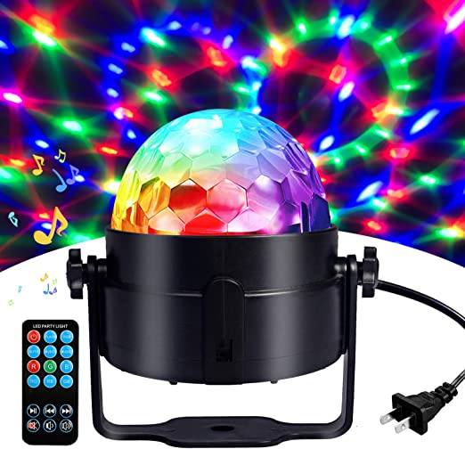 Photo 1 of Disco Ball Disco Lights-COIDEA Party Lights Sound Activated Storbe Light With Remote Control DJ Lighting,Led 3W RGB Light Bal, Dance lightshow for Home Room Parties Kids Birthday Wedding Show Club Pub