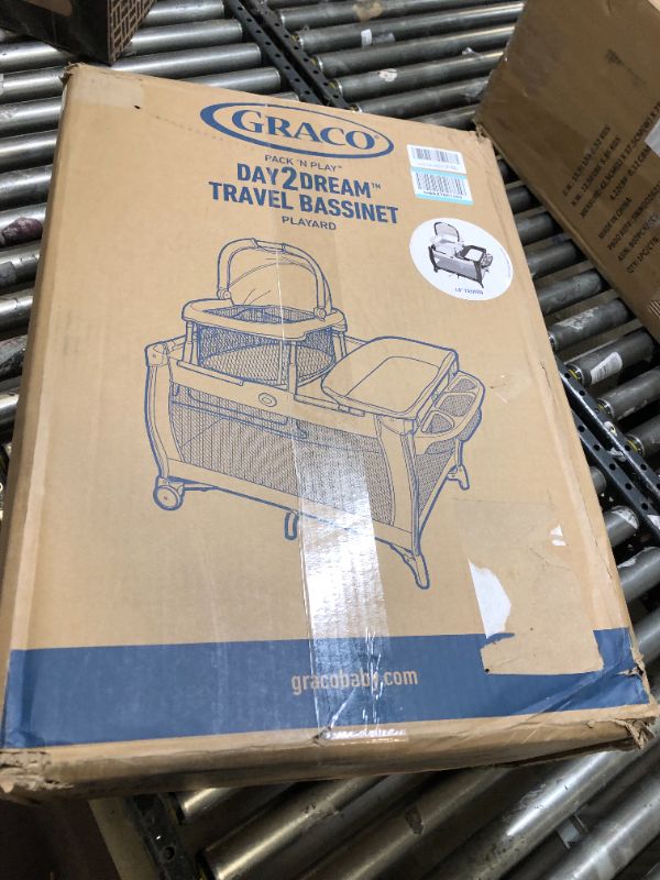 Photo 1 of Graco Pack 'n Play Day2Dream Travel Bassinet Playard | Features Portable Bassinet, Diaper Changer, and More, Lo, Lo - - - PACKAGING UNOPENED 