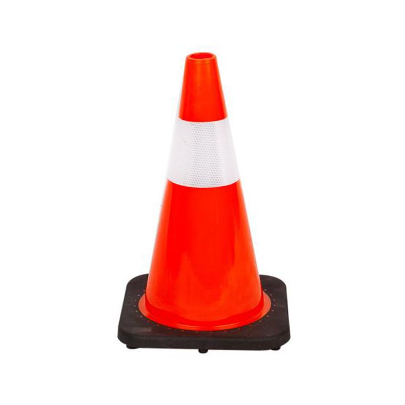 Photo 1 of BESEA 18" inch Orange PVC Safety Traffic Cone Black Base Construction Road Parking Cones with 6" Reflective Collar