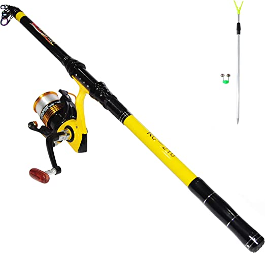 Photo 1 of Richcat Fishing Rod and Reel Combo?Medium Heavy Poles and Reels Telescopic Rod Kits for Adults? 22lb Line Pre-spooled with Spining Reel for Travel Saltwater Freshwater Catfish Bass Fishing