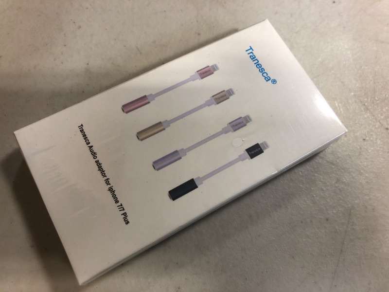 Photo 1 of Tranesca Apple MFI Certified Lightning to 3.5 mm Headphone Jack Adapter Compatible with iPhone 11/X/XR/iPhone 8/8 Plus/iPhone 7/7 Plus and More -Music Control & Calling Function Supported (Rose Gold)-------factory sealed 
