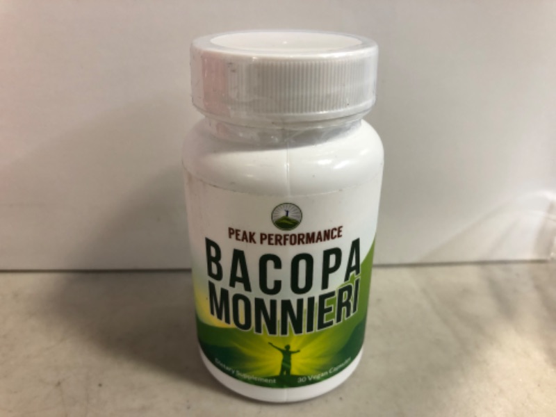 Photo 1 of Bacopa Monnieri Vegan Capsules - EXP DATE 02/2023------Made with Bacopa Leaf. Ayurvedic Herb Nootropic Supplement for Brain, Memory, Mental Sharpness, Focus Without Crashes. Natural Plant Extract Pills, Tablets-------FACTORY SEALED 