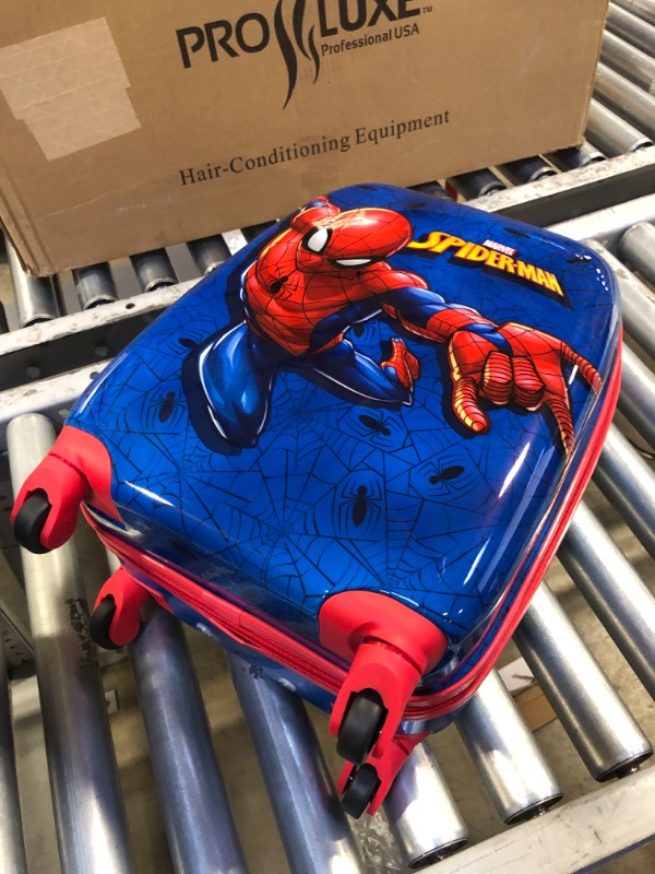 Photo 3 of Heys Marvel-Spiderman Boys Hardside Spinner Rolling Luggage for Kids - 18 Inch