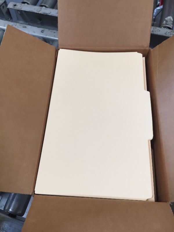 Photo 3 of Amazon Basics File Folders - 1/3 Tab, Manila, Legal Size, 100-Pack Manila 100-pack Legal Size