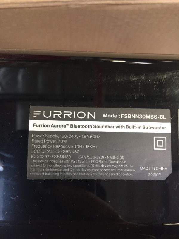 Photo 6 of Aurora® Outdoor Soundbar Speaker - 70W, Subwoofer Black