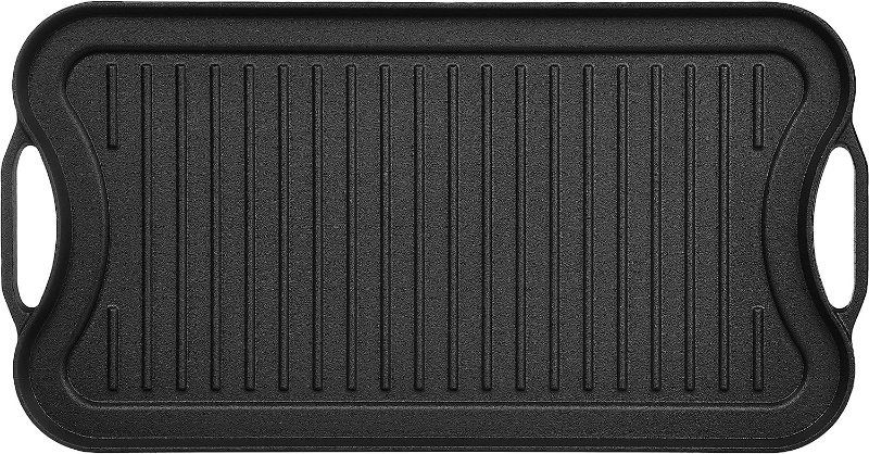 Photo 1 of Amazon Basics Pre-Seasoned Cast Iron Reversible Grill/Griddle
