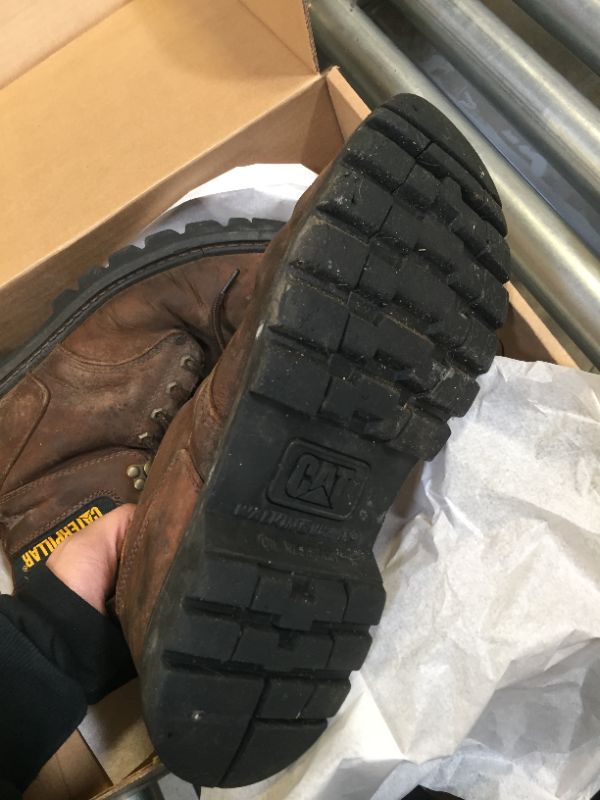 Photo 1 of CAT Men's Second Shift Steel Toe Work Boot Size 10.5 Wide Dark Brown