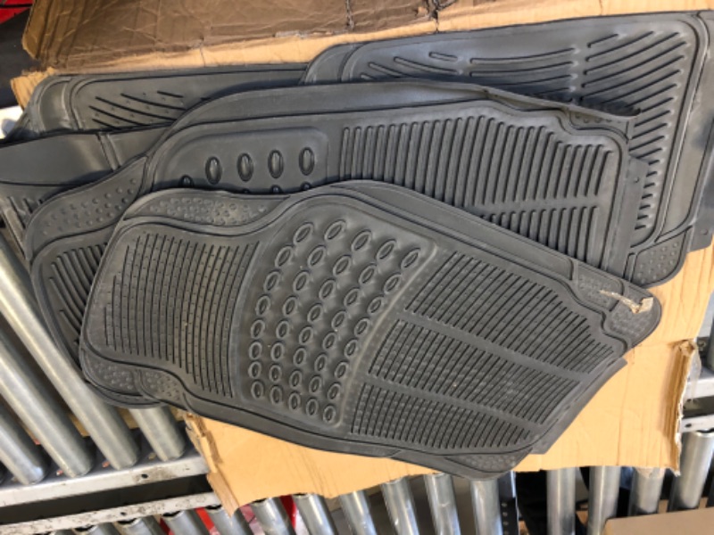 Photo 1 of BDK Original ProLiner 3 Piece Heavy Duty Front & Rear Rubber Floor Mats for Car SUV Van & Truck, Gray - All Weather Floor Protection with Universal Fit Design Gray 3PC Front & Rear
USED NEEDS CLEANING