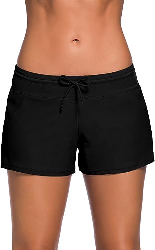 Photo 1 of Aleumdr Womens 3" Waistband Swimsuit Bottom Boy Shorts Swimming Panty (MEDIUM)