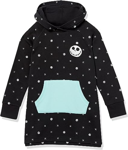 Photo 1 of Amazon Essentials Disney | Marvel | Star Wars | Frozen | Princess Girls and Toddlers' Fleece Long-Sleeve Hooded Dresses 
(L)