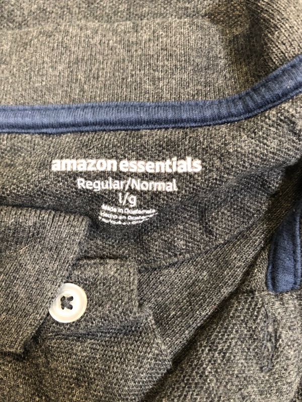 Photo 1 of AMAZON ESSENTIALS REGUALR LG SIZE GRAY COLLARED SHIRT 