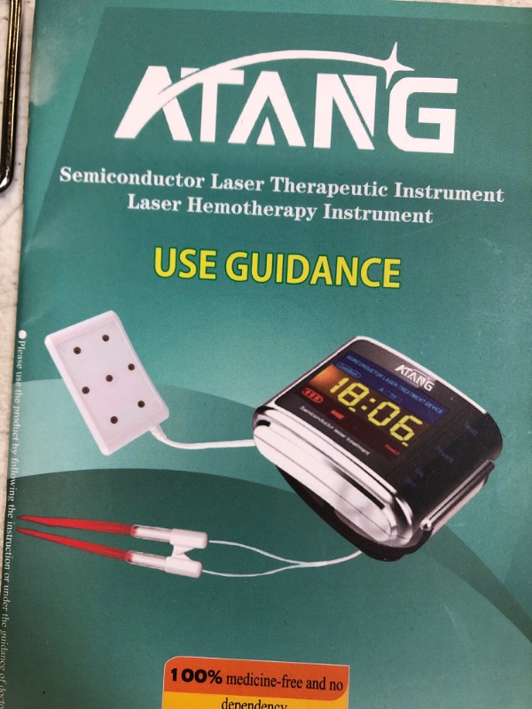 Photo 1 of ATANG SEMICONDUCTOR LASER THERAPEUTIC INSTRUMENT LASER HEMOTHERAPY INSTRUMENT  ** MISSING PARTS UNKNOWN ** UNABLE TO TEST 