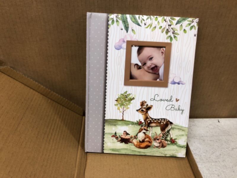 Photo 2 of Holoary First 5 Years Baby Memory Book, 76 Colourful Illustrated Journal Pages Baby Record Book Album, Keepsake for Newborn Baby Boy or Baby Girl, Woodland Animals Design