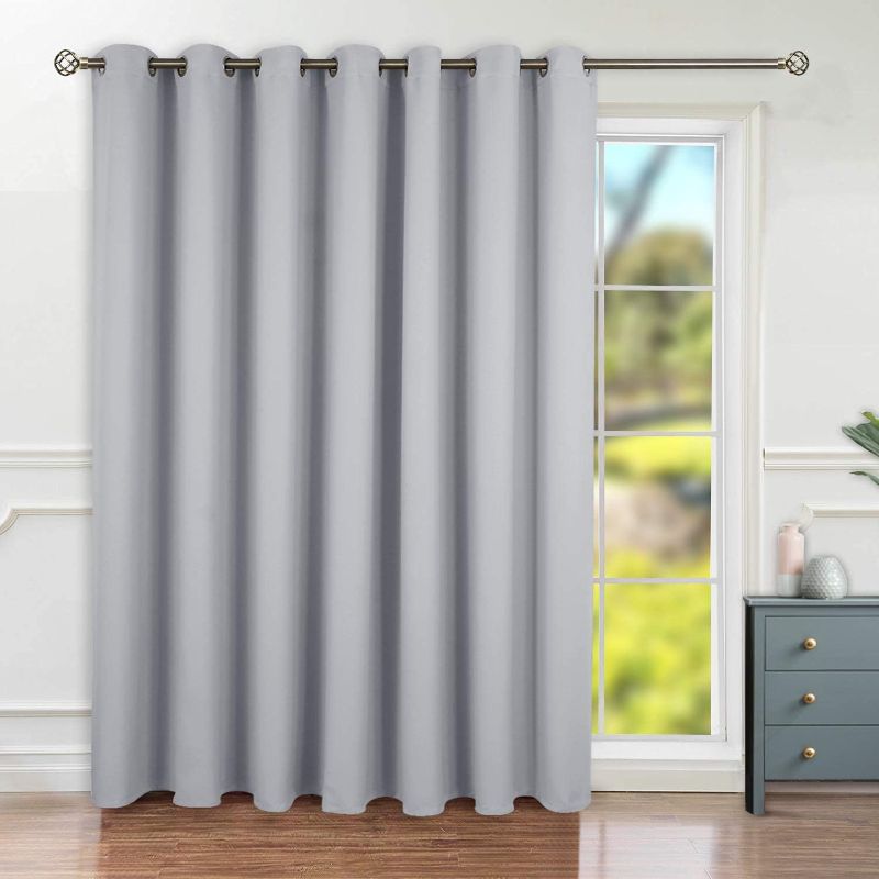 Photo 1 of 
BGment Fashion Patio Sliding Door Curtain 100 X 120 Inches, Wide Room Darkening Curtains Thermal Insulated Room Divider Curtain, 1 Panel, Light Grey