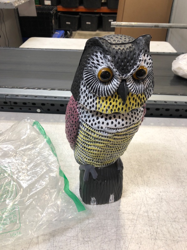 Photo 1 of 15 INCH MULTI COLOR OWL FOR YARD DECORATION (HEAD SPINS) 