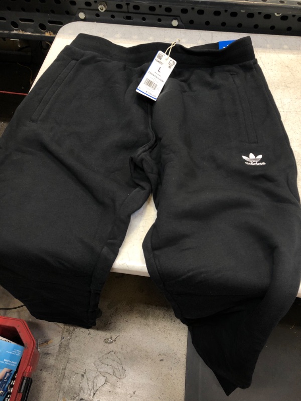 Photo 4 of adidas Men's Slim-Fit Originals Essentials Fleece Jogger Pants -- LARGE 