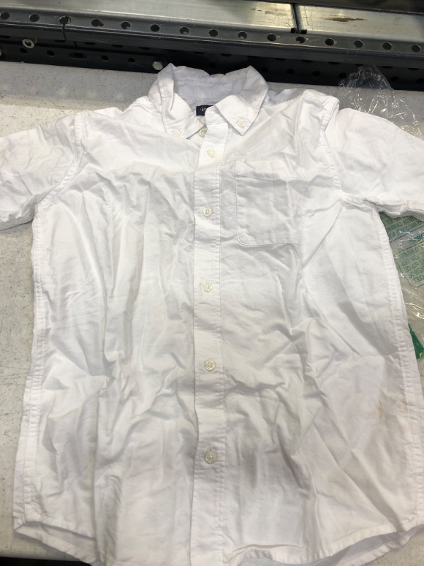 Photo 1 of BOYS CHILD PLACE SIZE 14 BUTTON DOWN WHITE SHORT SLEEVE SHIRT 