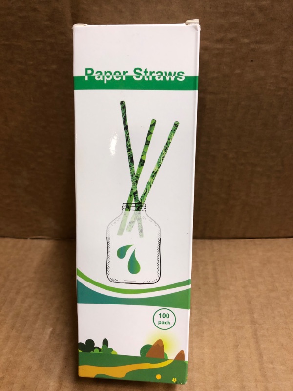 Photo 1 of 100PCS Biodegradable Paper Straws Bulk, Drinking Straws for Juice, shakes, Cocktail, Coffee,Soda, Milkshakes, Smoothies,Celebration Parties and Arts Crafts Projects