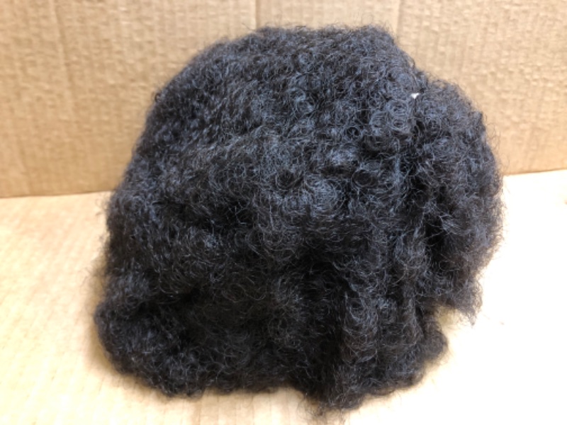 Photo 3 of Afro Kinky Curly Human Hair Short Wigs for Women, Full and Fluffy Machine Made Wig Human Hair Pixie Cut Natural Looking Glueless Hair Replacement Wig Black Color (Afro)
