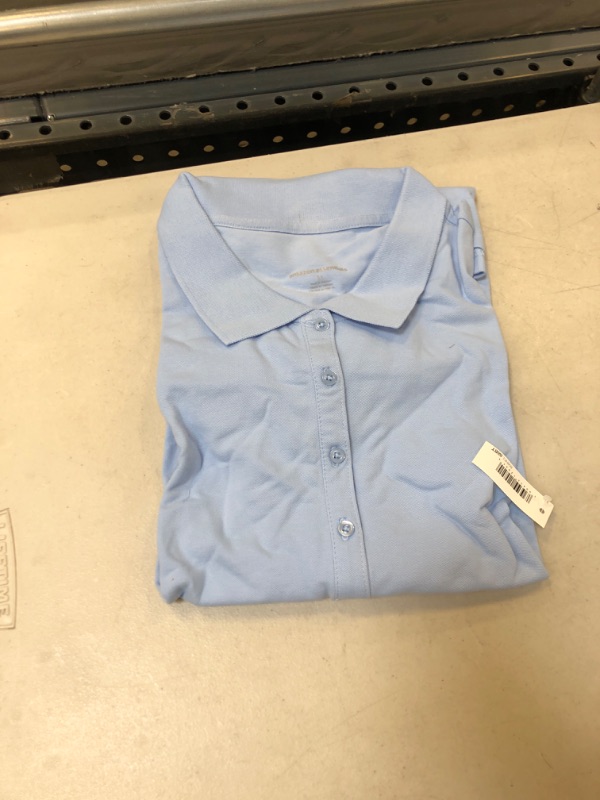Photo 2 of Amazon Essentials Women's Short-Sleeve Polo Shirt (Available in Plus Size) 3X Light Blue
MINOR STAIN