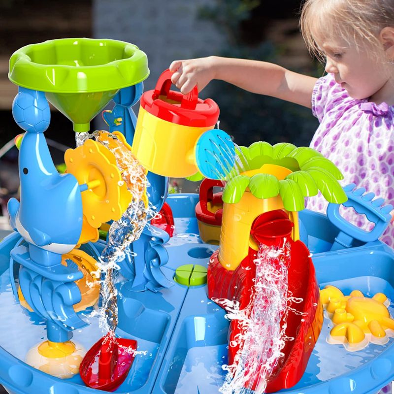 Photo 1 of Bennol Kids Sand and Water Table for Toddlers, 3 in 1 Outdoor Water Toys 
