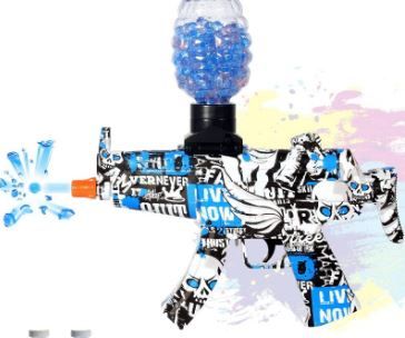 Photo 1 of Gel Ball Blaster, Electric Splatter Ball Blaster with Goggles and 20000 Water Beads MP-5 Gel Water Ball Toy for Outdoor Activities Shooting Game Gift for Boys and Girls Ages 12+ (Blue)