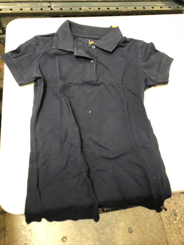 Photo 2 of Lee Uniforms Juniors' Stretch Pique Polo Shirt Medium Navy