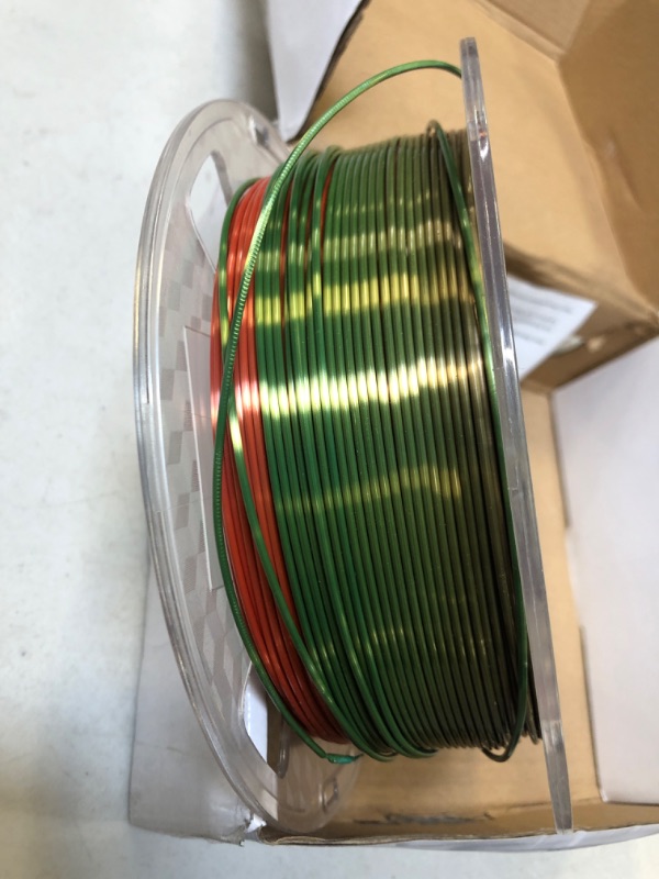 Photo 2 of Silk Rainbow PLA Filament 1.75 mm 3D Printer Filament 1KG 2.2LBS Shiny Silky Shine PLA 3D Printing Materials Multicolor Rainbow PLA Filament 1.75mm Metallic Gradient 3D Printing Filament HZST3D