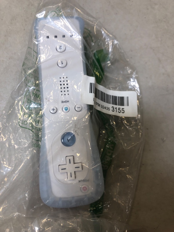 Photo 2 of Wii Remote Controller,Wireless Remote Gamepad Controller for Nintend Wii and Wii U,with Silicone Case and Wrist Strap(No Motion Plus),White