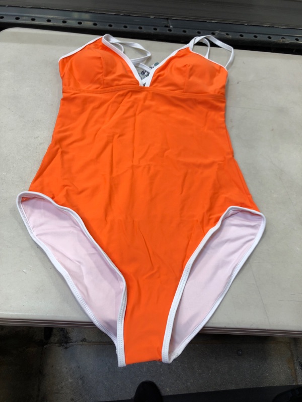 Photo 2 of B2prity Women's V Neck One Piece Swimsuits Tummy Control Bathing Suit Cross Back Swimwear Slimming 1 Piece Swimsuit