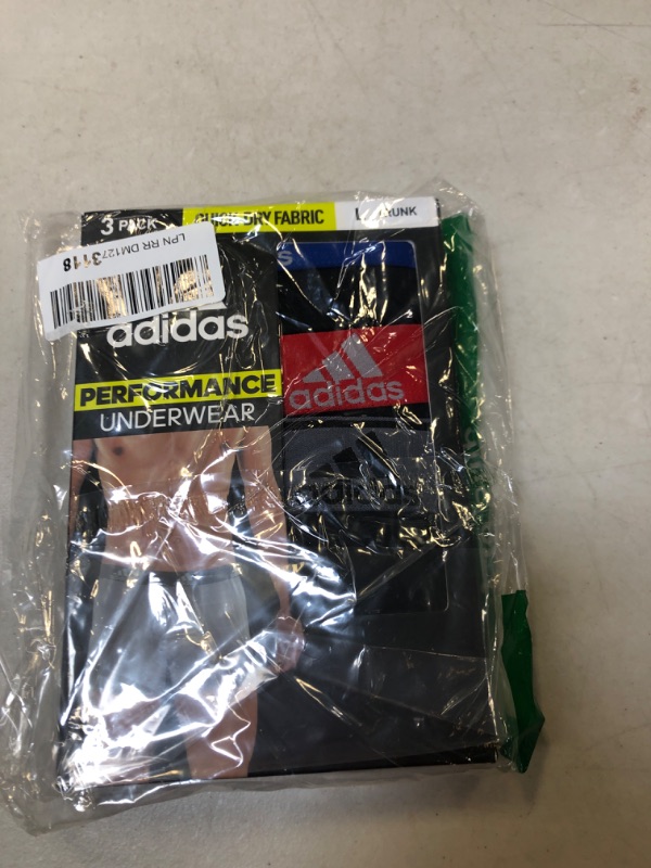 Photo 2 of adidas Men's Performance Trunk Underwear (3-Pack) -2020 Large Black/Collegiate Royal Blue/Scarlet Red