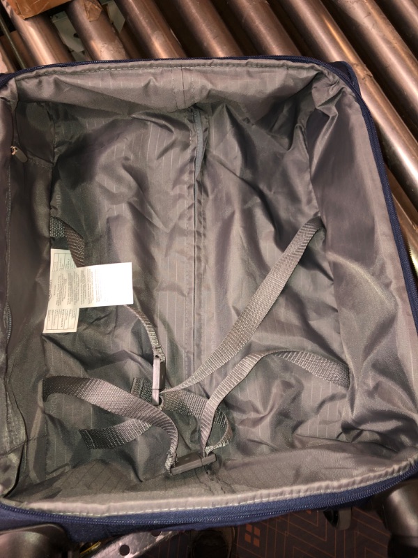 Photo 4 of Amazon Basics Softside Carry-On Spinner Luggage Suitcase - 21 Inch, Navy Blue Navy Blue 21-inch Suitcase