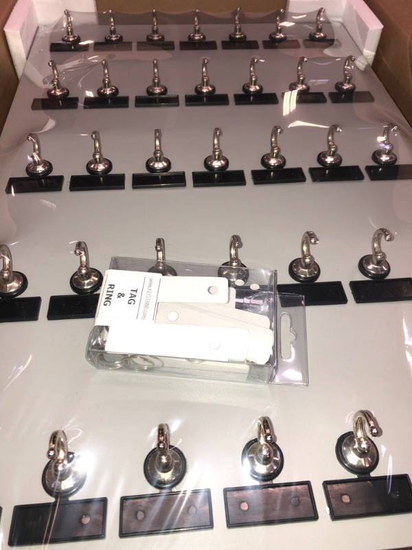 Photo 2 of Key Hook, Key Rack #35MGN, 35 Extra Space Bolted Metal Hooks with 'Customize Name Plate', (35 Sets of Tag & Ring Included) - Made in USA
