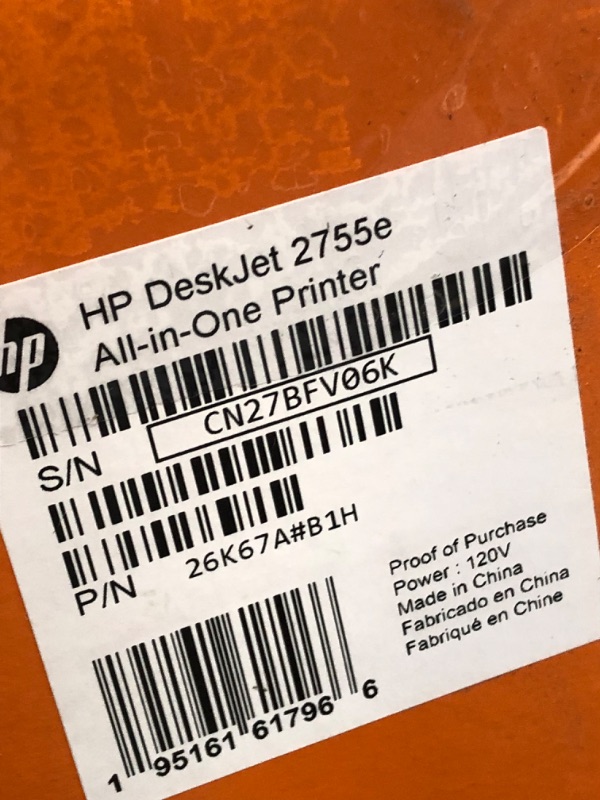 Photo 8 of DeskJet 2755e Wireless Inkjet Printer with 6 months of Instant Ink Included with HP+