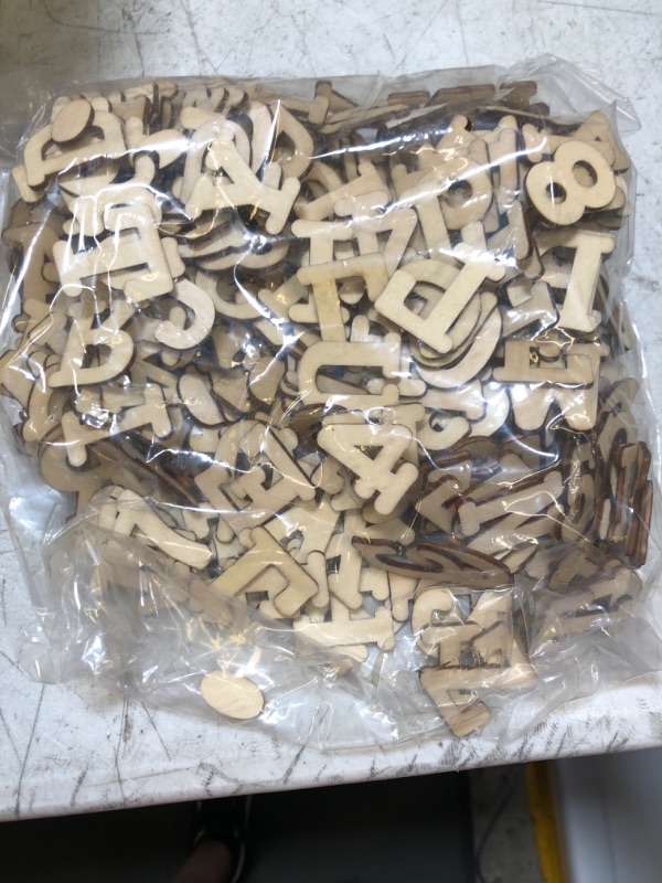 Photo 1 of 1 INCH WOOD LETTERS AND NUMBERS  FOR CRAFTS 