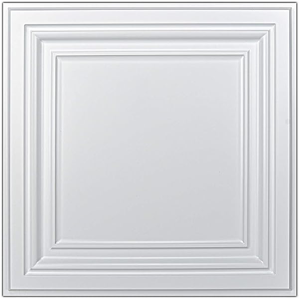 Photo 1 of A La Maison Ceilings R24 Line Art Foam Glue-up Ceiling Tile (128 sq. ft./Case), Plain White,48
