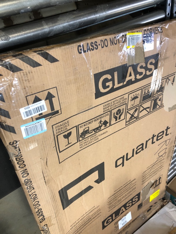 Photo 2 of Quartet Glass Whiteboard, Magnetic, Infinity, 4 x 3 Feet, White Surface, Frameless (G4836W) + Dry Erase Markers