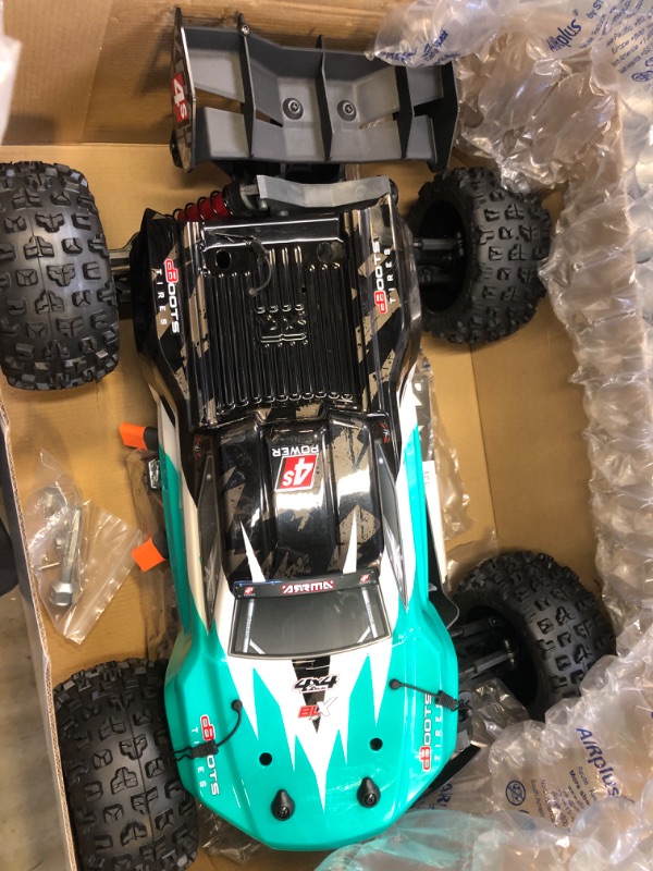 Photo 3 of ARRMA RC Truck 1/10 KRATON 4X4 4S V2 BLX Speed Monster Truck RTR (Batteries and Charger Not Included), Teal, ARA4408V2T1