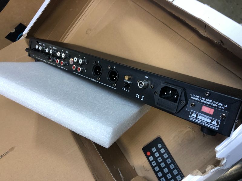 Photo 1 of Pyle Rack Mount Studio Pre-Amplifier - Audio Receiver System w/ Digital LCD Display Bluetooth FM Radio Recording Mode Remote Control USB Flash or SD Card Reader Input and Output Jack - PPRE70BT