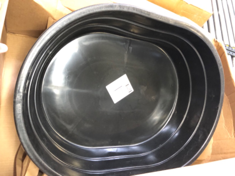 Photo 2 of Little Giant Poly Oval Stock Tank (Black) Heavy Duty Feeding & Watering Trough for Livestock (15 Gallon) (Item No. ST15)